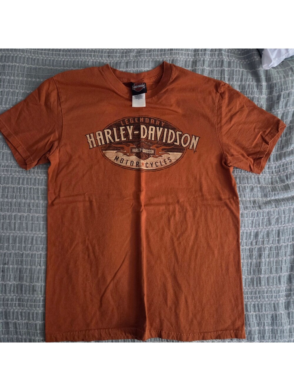 Harley Davidson Carrier Quebec T shirt burnt orange